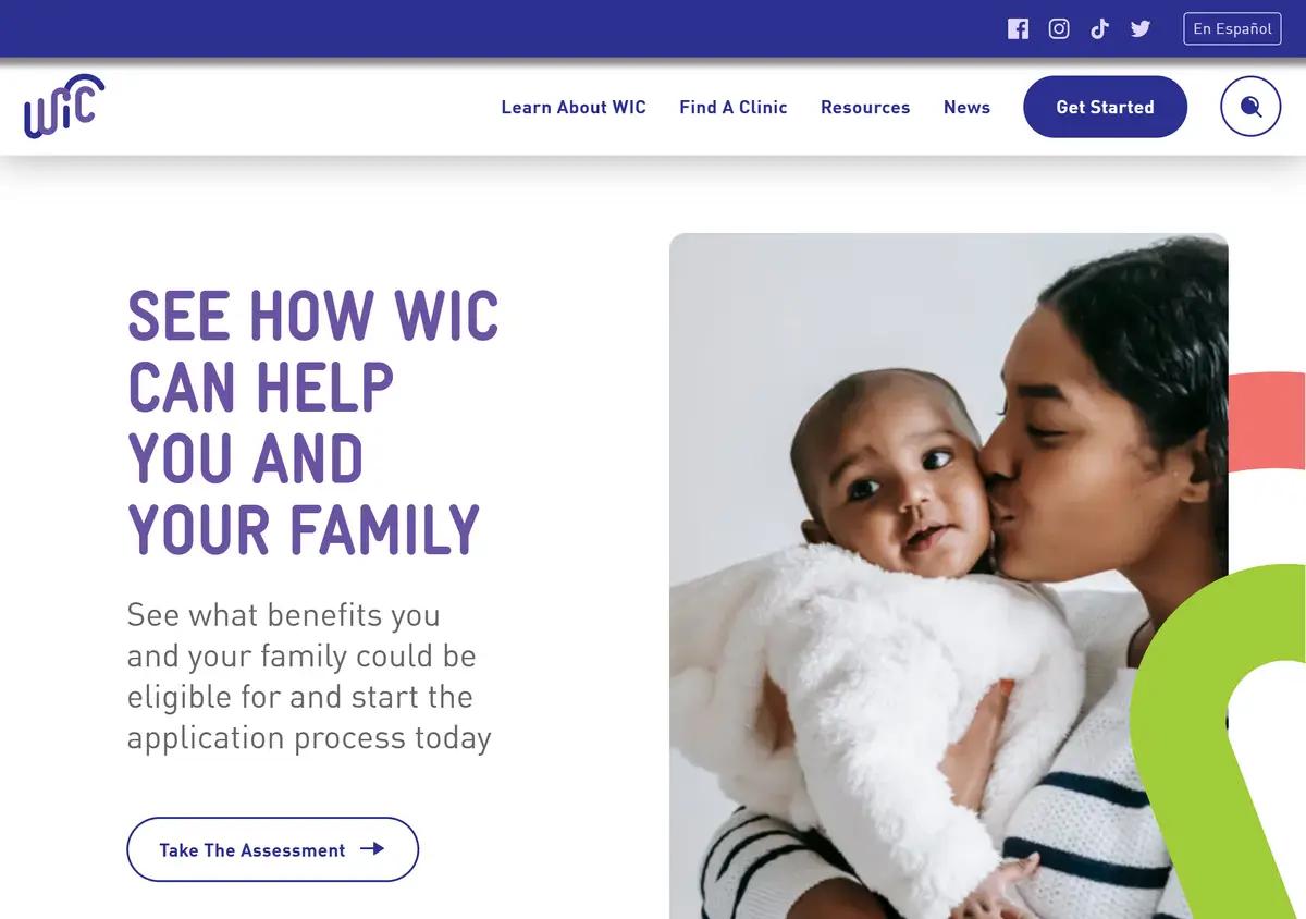 The signupwic.com eligibility assessment page.